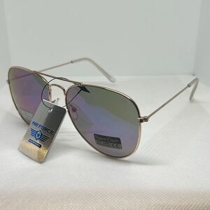 Air Force Aviator Unisex Mirrored Lens Sunglasses